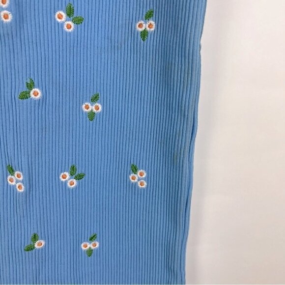 Nwt - Zara Seamless Embroidered Dress In Blue. Size: Xs-S. - Picture 11 of 13